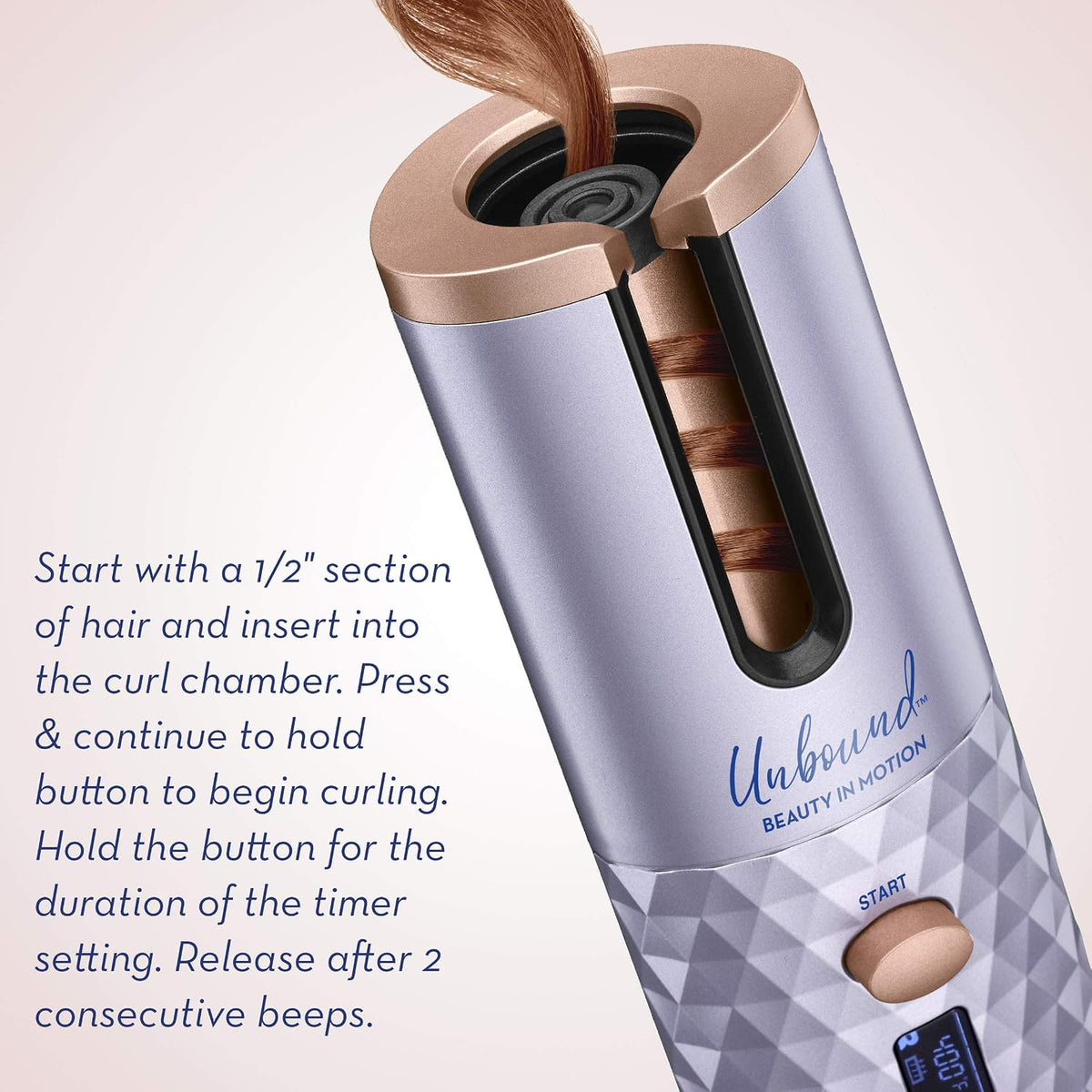 Unbound Cordless Auto Curler - Rechargeable Auto Curler for Curls or Waves