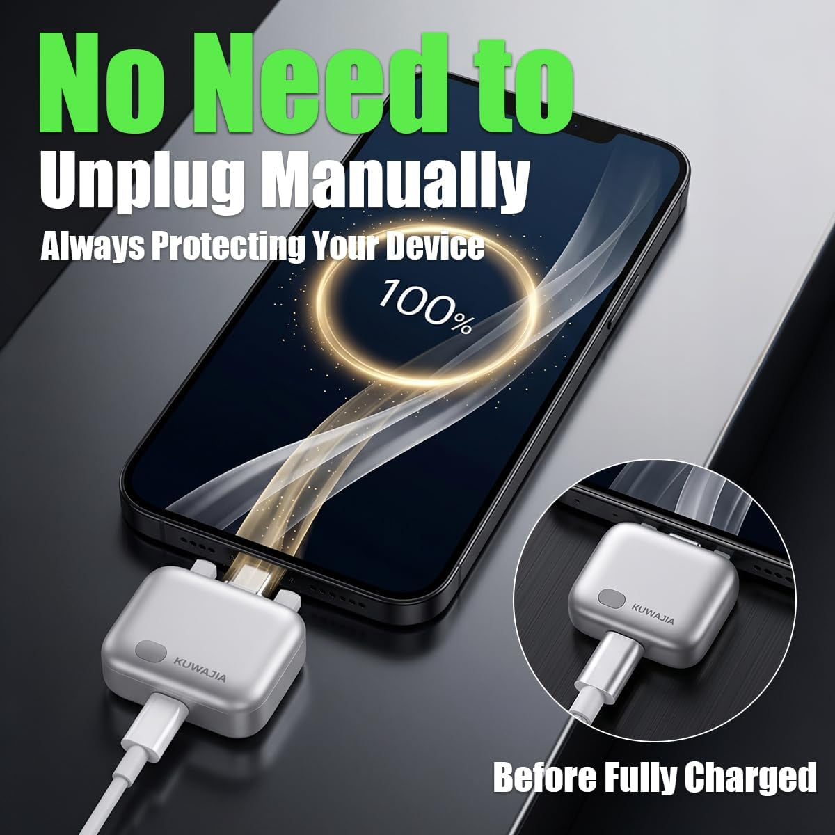 140W Smart Charger – Auto-Disconnect Fast Charging Adapter with Battery Protection ⚡