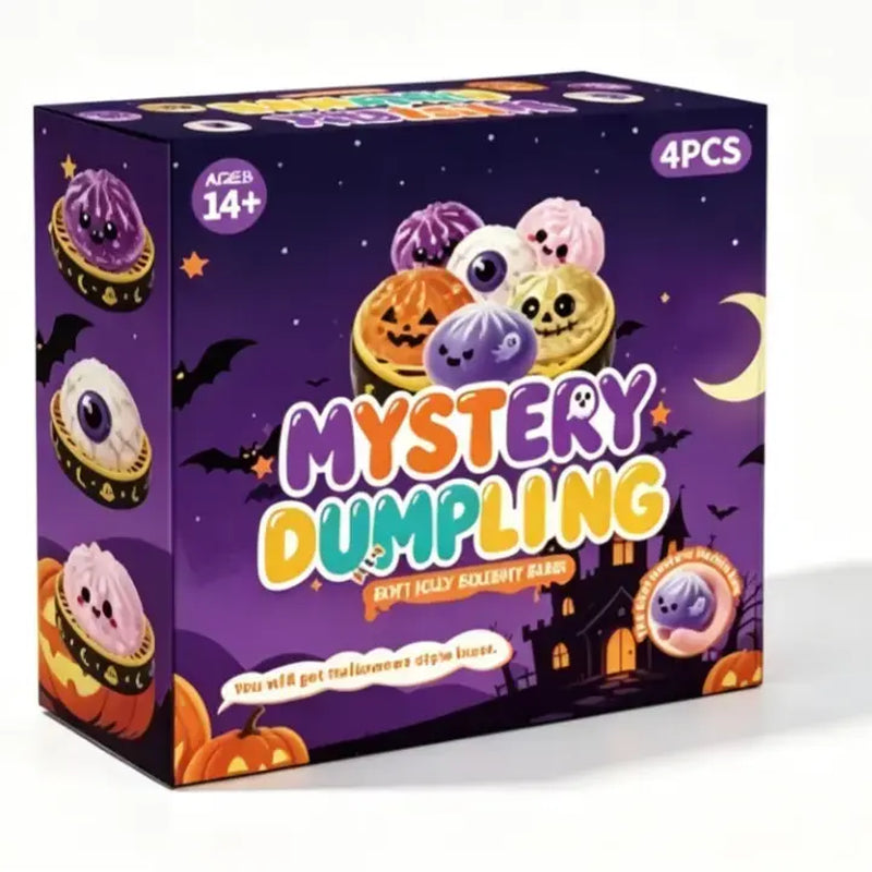 Halloween Cute Scary Ghost Maruko Mochi Squishy Toy Set - Soft Stretchy Squeeze Stress Relief Fidget Toys, Mini Portable Kids Sensory Item, Party Treat Bag Filler & Quirky Whimsical Gifts