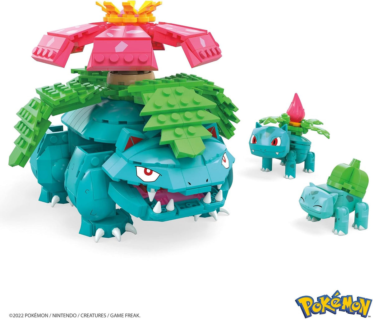 🎮🌿 MEGA Pokémon Bulbasaur Evolution Building Set – 622 Pieces, 3 Poseable Characters & Epic Pokémon Adventure Toy 💚✨