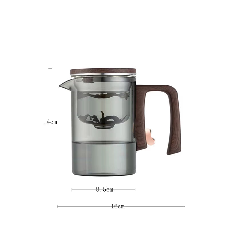 🍵✨ Steep. Click. Sip. – Magnetic Glass Tea Pot with One-Touch Tea Separation 🌿