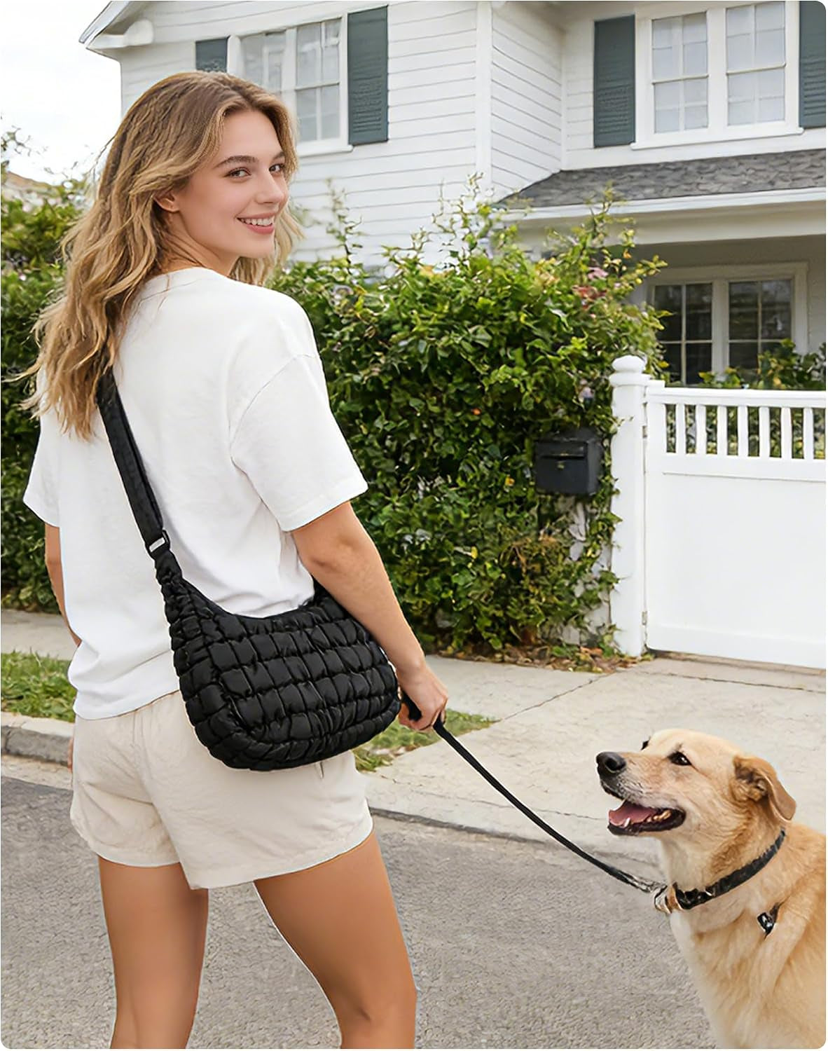 👜✨ Quilted Chic Crossbody Bag for Women – Stylish Travel Purse & Versatile Hobo Shoulder Bag 💕🌸