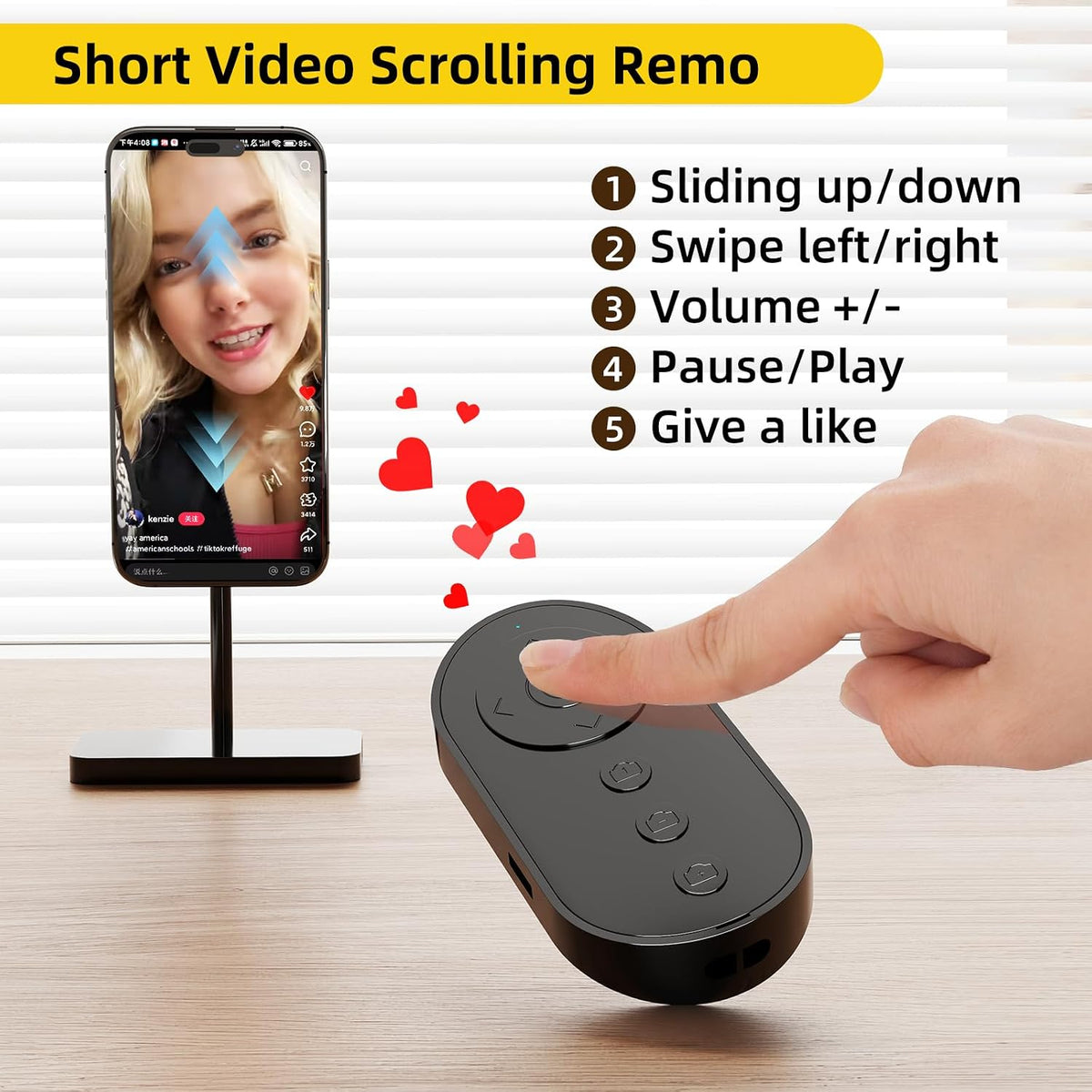 📱✨ TikTok Creator Remote – Bluetooth Camera Shutter, Zoom & Hands-Free Video Scrolling 🎥🔥