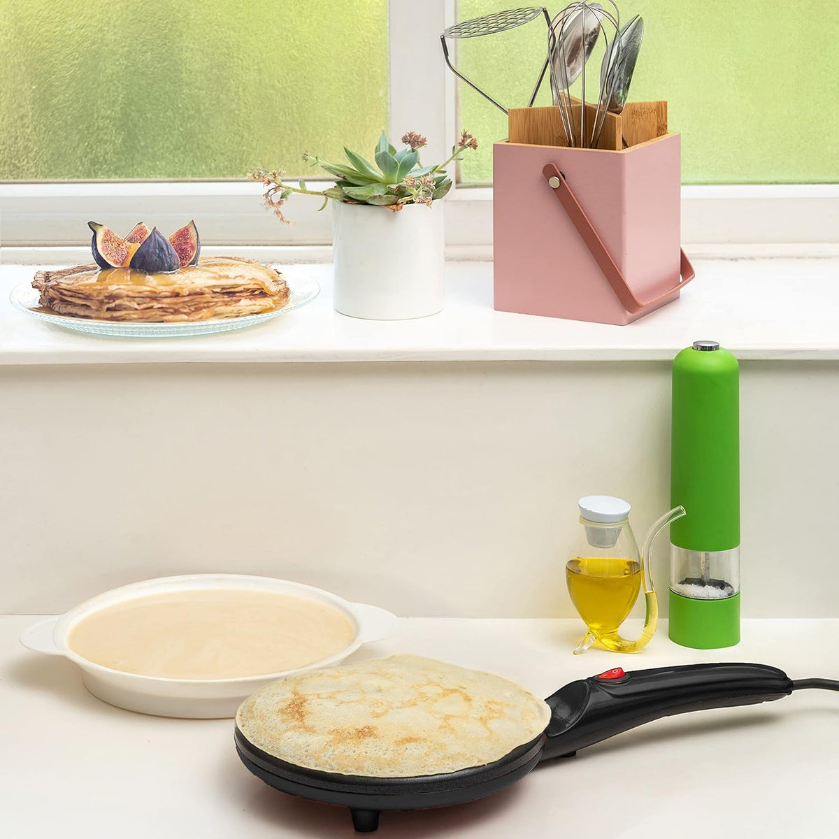 🥞 Easy Crepe Maker – 8" Electric Nonstick Griddle for Crepes & Breakfast