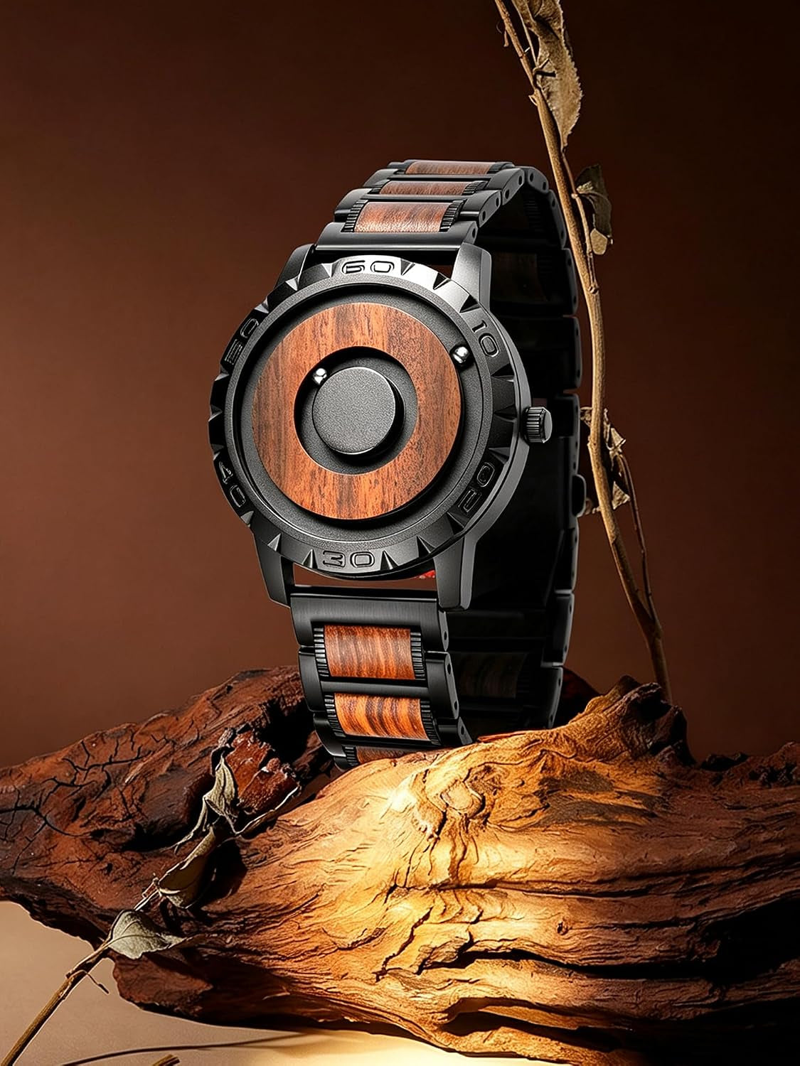 ⌚ Magnetic Floating Ball Watch – 40mm Swiss Quartz Statement Timepiece