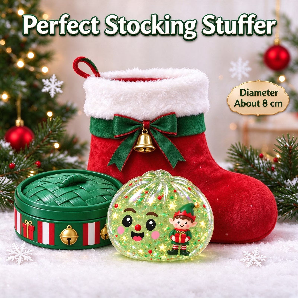 🎁 Christmas Dumpling Squishy Blind Box – Elf Edition | Mystery Squishy with Steamer