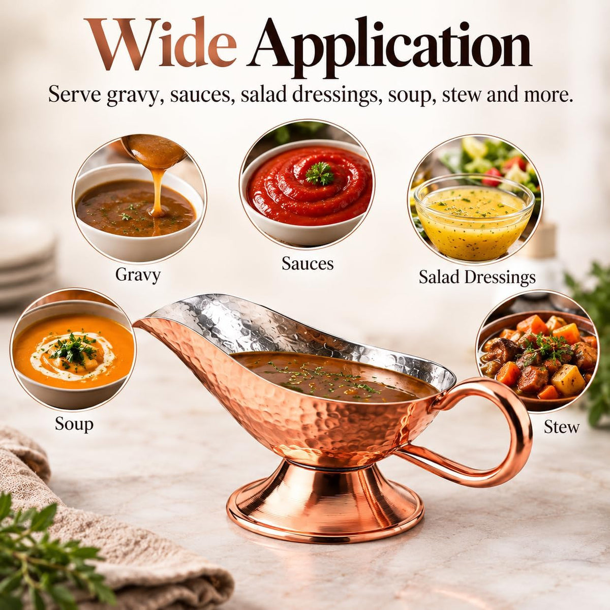 🧡🍁 Copper Charm – Handmade Turkish Copper Gravy Boat for Holiday Feasts ✨🥄