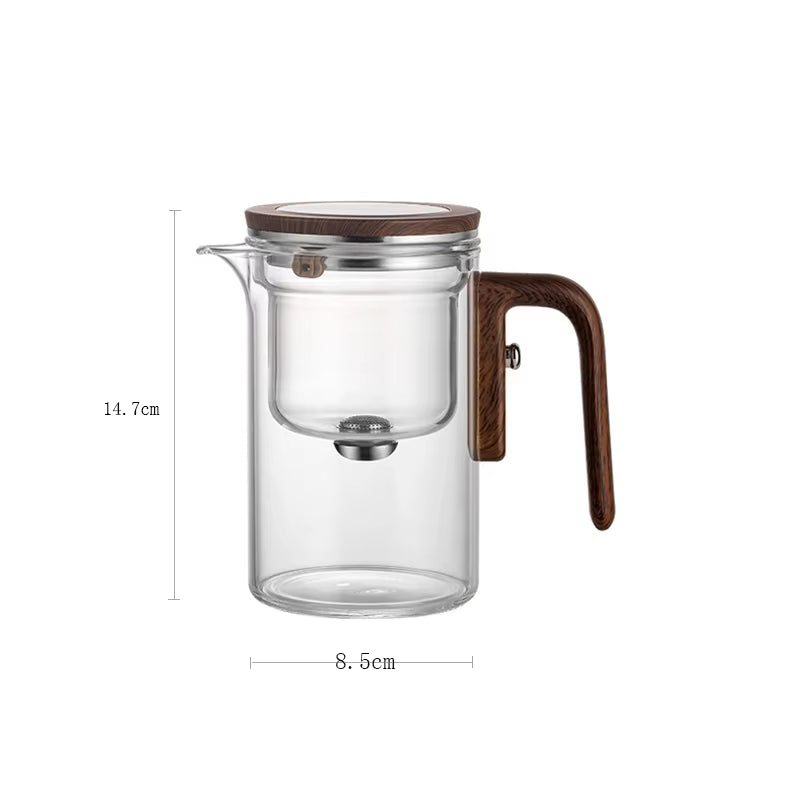 🍵✨ Steep. Click. Sip. – Magnetic Glass Tea Pot with One-Touch Tea Separation 🌿