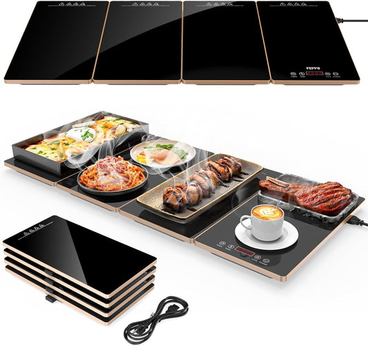✨ 4-in-1 Electric Food Warming Tray – Keep Meals Warm for Parties & Gatherings