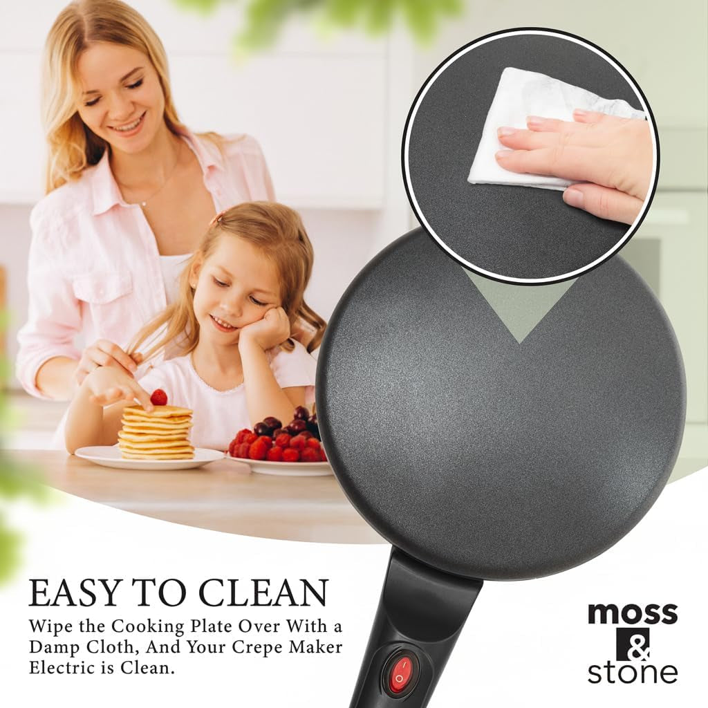 🥞 Easy Crepe Maker – 8" Electric Nonstick Griddle for Crepes & Breakfast