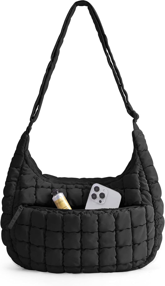 👜✨ Quilted Chic Crossbody Bag for Women – Stylish Travel Purse & Versatile Hobo Shoulder Bag 💕🌸
