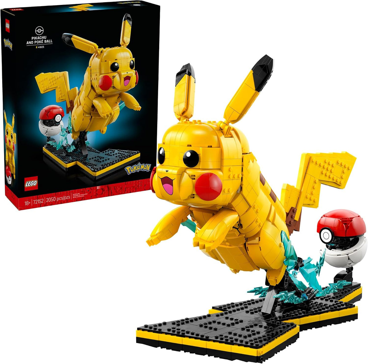 ⚡❤️ LEGO Pokémon Pikachu and Poké Ball (72152) – Collectible Building Set & Iconic Pokémon Display Model 🎮✨