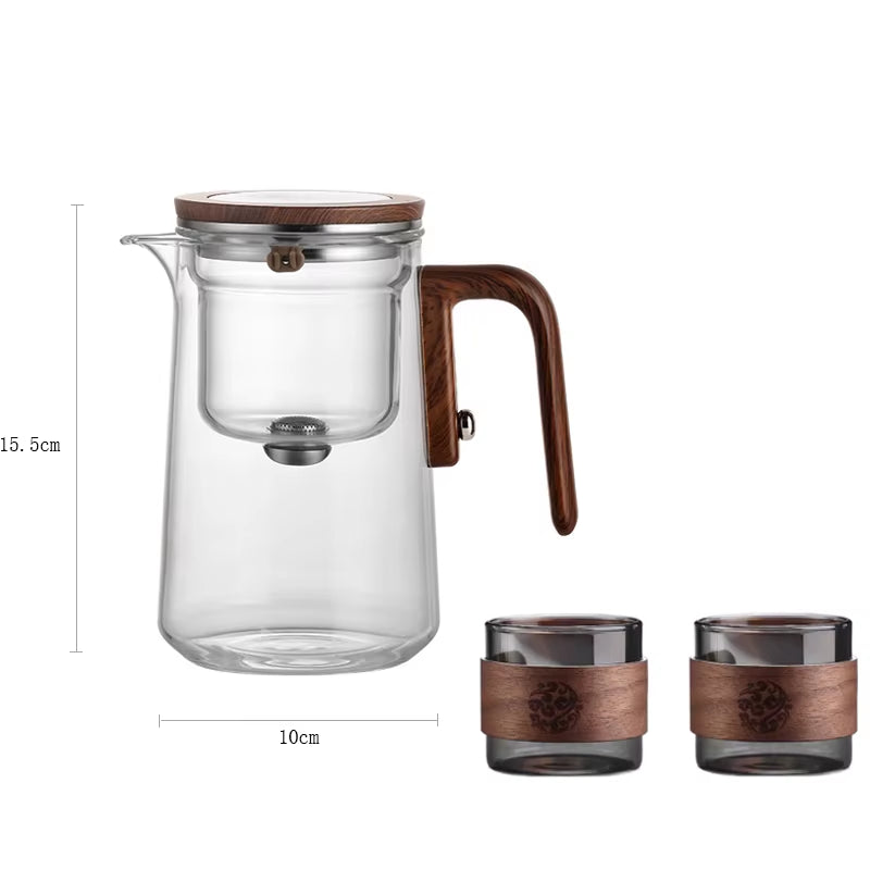 🍵✨ Steep. Click. Sip. – Magnetic Glass Tea Pot with One-Touch Tea Separation 🌿