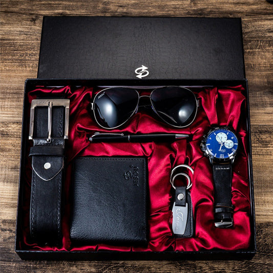 Men’s Classic Gift Set – Watch, Belt & Wallet with Gift Box