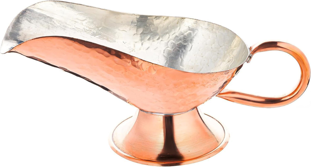 🧡🍁 Copper Charm – Handmade Turkish Copper Gravy Boat for Holiday Feasts ✨🥄