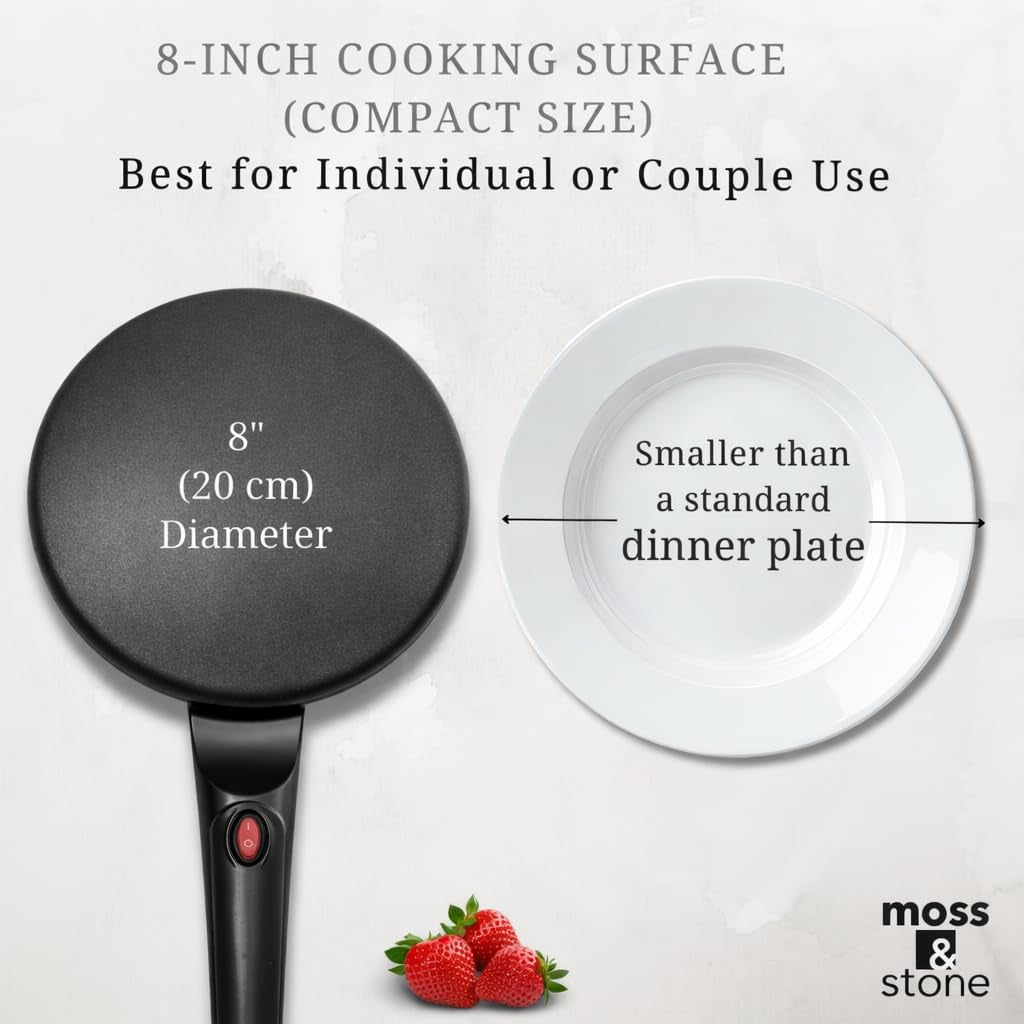 🥞 Easy Crepe Maker – 8" Electric Nonstick Griddle for Crepes & Breakfast
